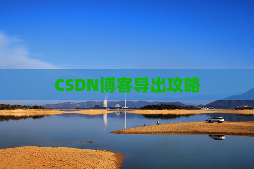 CSDN博客导出攻略